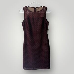 Lauren Ralph Lauren Burgundy Coctail Dress Size 0 Regular Brand New!!